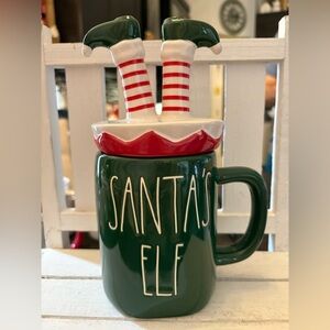 Rae Dunn Green Santa’s Elf Mug